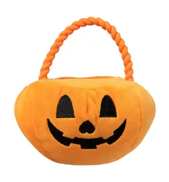 Fuzzyard Trick or Treat Pumpkin Basket Plush Dog Toy