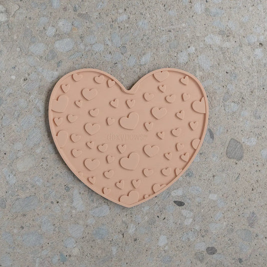 Blush Pink Heart Shaped Enrichment Lick Mat